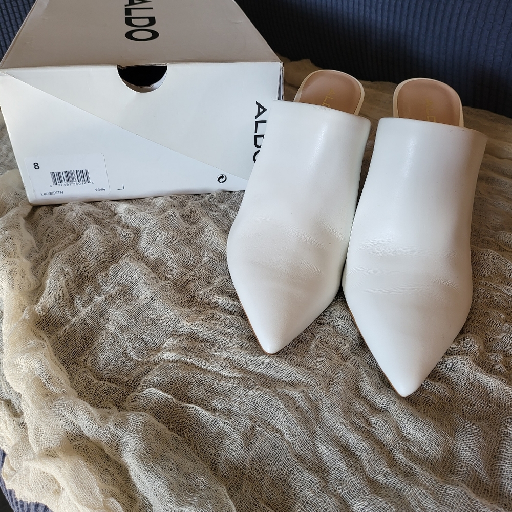 High Heels, All White Size 8